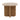 Dovetail Layna Marble Top Side Table in Natural Finish Wood