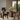 Four Hands Pavlo Marble Top Dining Table in Dark Brown Wood