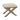 Hammary Crawford X-Base Wood Stool with Fabric Seat