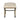 Hammary Crawford X-Base Wood Stool with Fabric Seat