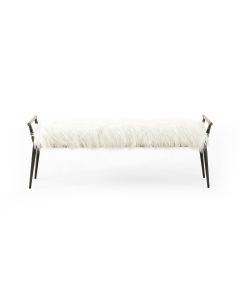 Charlotte Mongolian Fur Accent Bench by Four Hands