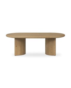 Paden Light Oak Rounded Wood Coffee Table by Four Hands