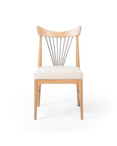 Solene Wood Dining Side Chair with Upholstered Seat by Four Hands