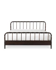 Vivian Dark Brown Wood King Size Bed by Moe's Furniture