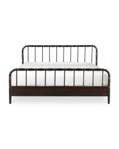 Vivian Dark Brown Wood Queen Size Bed by Moe's Furniture