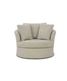 Astro Desert Upholstered Oversized Swivel Barrel Chair by Best Home Furnishings