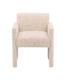 Billie Cream Upholstered Tweed Dining Arm Chair