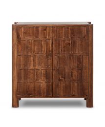 Ezri Carved Wood Bar Cabinet by Four Hands