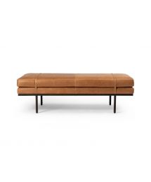 Harris Cognac Leather Accent Bench by Four Hands