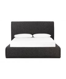 Quincy Charcoal Upholstered Queen Size Panel Bed by Four Hands